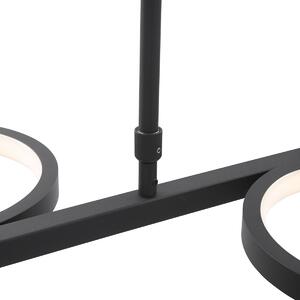 Modern hänglampa svart inkl LED 3-stegs dimbar 5-ljus - Vivé