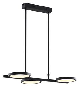 Modern hänglampa svart inkl LED 3-stegs dimbar 3-ljus - Vivé