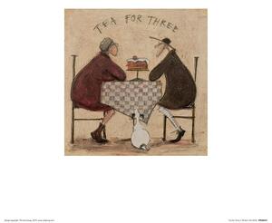 Konsttryck Sam Toft - Tea for Three II, Sam Toft, (30 x 30 cm)