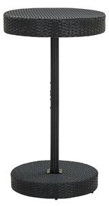 Trädgårdsbord svart 60,5x106 cm konstrotting - Svart