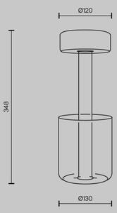 Maytoni MOD229TL-L3B3K1 - LED Ljusreglerad bärbar bordslampa 3W/5V svart/genomskinlig