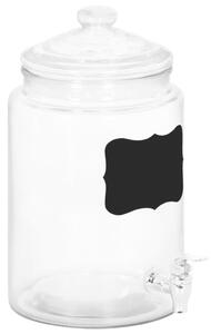 Glasbehållare med tappkran etikett 5800 ml glas