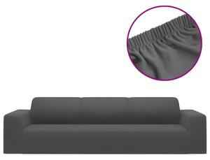 Sofföverdrag 4-sits med stretch antracit polyesterjersey