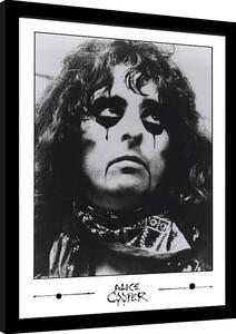 Inramad poster Alice Cooper - Black and White Photo