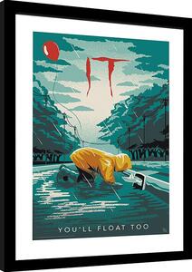 Inramad poster IT - Georgie You‘ll Float Too