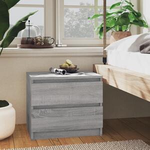 Sängbord grå sonoma 50x39x43,5 cm konstruerat trä