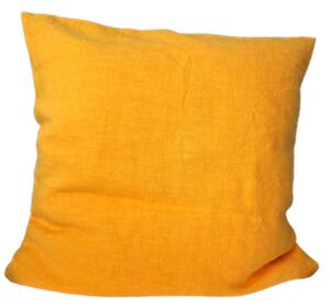 2-pack Kuddfodral i gult 50x50 Stentvättat
