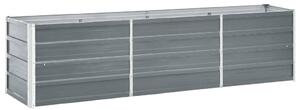 Odlingslåda upphöjd galvaniserat stål 240x40x45 cm grå