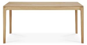Ethnicraft - Bok Desk - Varnished Oak - Rectangular - With Cable Management 160 x 80 cm - Skrivbord - Alain Van Havre - Träfärgad - Trä