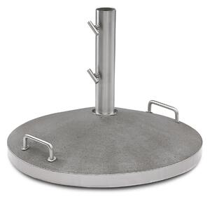 Fritz Hansen - Capri Umbrella Foot 50kg, Concrete / Stainless Steel, Pole max Ø: 5 cm - Parasoll - Skagerak Design Team