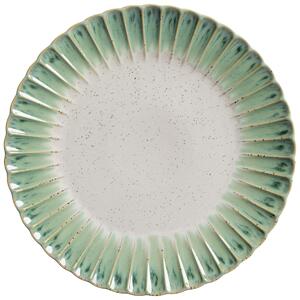 VEGA Tallrik Flora; 33.8x3.4 cm (ØxH); Grön/Beige; Rund; 4 Styck / Förpackning