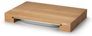 Continenta - Skärbräda, Ek Med Utdragslåda, Stor, 48 x 32 x 6 cm - Skärbrädor - Brun - Trä