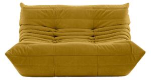 Ligne Roset - Togo Small Settee, Fabric Cat. S Alcantara Curry - Soffor - Michel Ducaroy - Gul - Textilmaterial/Skum