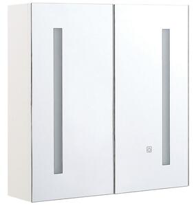 Badrumsskåp med spegel Chabunco Vit, Silver - Vit, Silver
