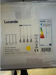 Lucande - Ljuskrona med textilsladd ABLY 4xE14/40W/230V