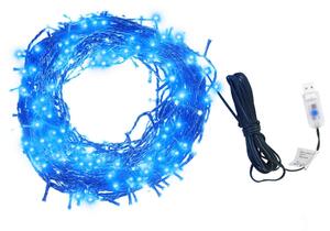 Ljusslinga med 150 LED blå 15 m PVC