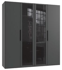 GARDEROB 200/216/58 cm 4-dörrar