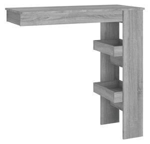 BeBasic Barbord väggmonterat grå sonoma 102x45x103,5 cm konstruerat trä -