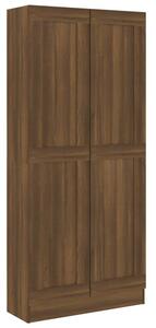 BeBasic Bokhylla brun ek 82,5x30,5x185,5 cm konstruerat trä -