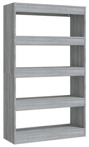 BeBasic Bokhylla/Rumsavdelare gra sonoma-ek 80x30x135cm konstruerat tra - Grey