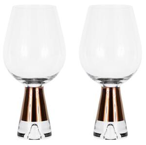 Tom Dixon - Tank Wine Glasses - Vinglas - Clear / Copper - L9 x W9 x H18.6 cm