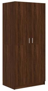BeBasic Garderob brun ek 80x52x180 cm konstruerat trä -