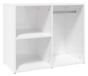 BeBasic Klädskåp vit högglans 80x40x65 cm konstruerat trä -