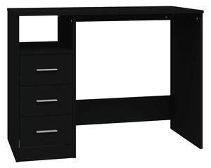 BeBasic Skrivbord med lådor svart 102x50x76 cm konstruerat trä -