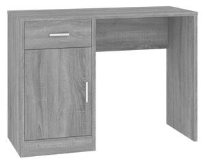 BeBasic Skrivbord lådor & skåp grå sonoma 100x40x73cm konstruerat trä -
