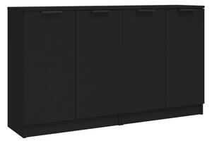 BeBasic Skänk 2 st svart 60x30x70 cm konstruerat trä -