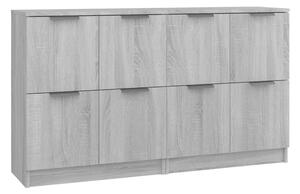 BeBasic Skänkar 2 st grå sonoma 60x30x70 cm konstruerat trä -