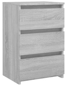 BeBasic Sängbord grå sonoma 40x35x62,5 cm konstruerat trä -