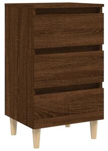 BeBasic Sängbord med ben i massivt trä brun 40x35x69 cm -