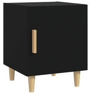 BeBasic Sängbord svart konstruerat trä -