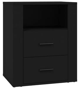 BeBasic Sängbord svart 50x36x60 cm konstruerat trä -