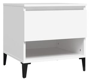 BeBasic Sängbord vit 50x46x50 cm konstruerat trä -