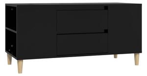 BeBasic Tv-bänk svart 102x44,5x50 cm konstruerat trä -