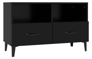 BeBasic Tv-bänk svart 80x36x50 cm konstruerat trä -