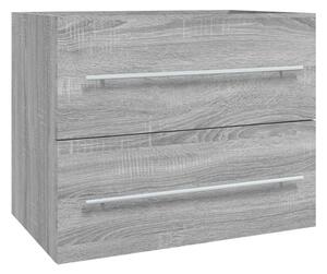 BeBasic Tvättställsskåp grå sonoma 60x38,5x48 cm konstruerat trä -