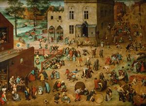 Bildreproduktion Children's Games, 1560, Pieter the Elder Bruegel