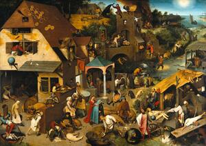 Bildreproduktion Netherlandish Proverbs, 1559, Pieter the Elder Bruegel