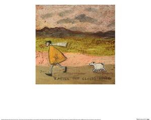 Konsttryck Sam Toft - Racing The Clouds Home, (30 x 30 cm)
