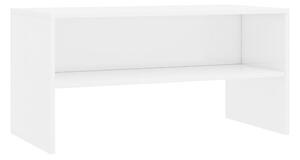 TV-bänk vit högglans 80x40x40 cm spånskiva - Vit
