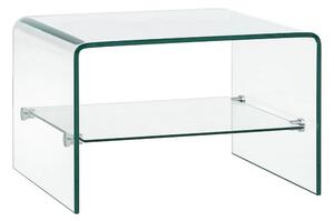 Soffbord genomskinlig 50x45x33 cm härdat glas -