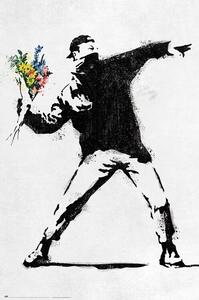 Poster, Affisch Banksy - The Flower Thrower, (61 x 91.5 cm)