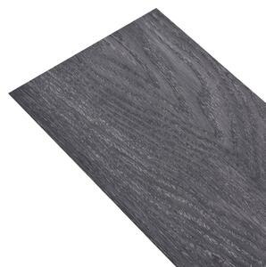 Självhäftande PVC-golvplankor 5,02 m² 2 mm svart och vit