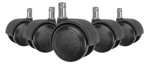 JAZAVION Hjul till Kontorsstol 5-pack Svart -