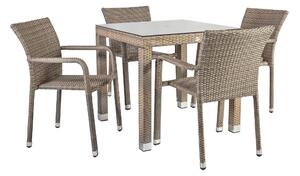 Möbelset LARACHE bord och 4 stolar bordsskiva -