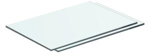 Hyllplan 2 st glas genomskinlig 40x20 cm - Transparent