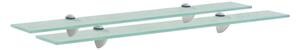 Svävande hyllor 2 st glas 70x20 cm 8 mm - Transparent
